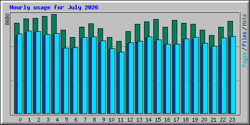 Hourly usage for July 2026